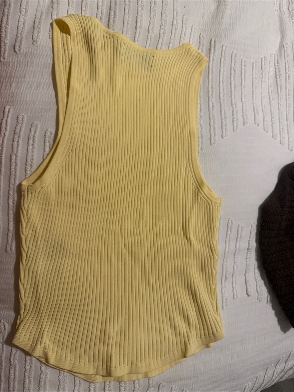 Yellow Ribbed Tank Top - Picture 5 of 6